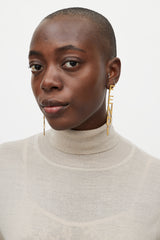 Fendi Logo Drop Earrings