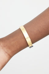 Fendi Gold & Navy Zucca Monogram Bangle