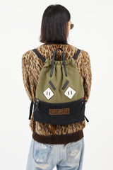 Fendi Green & Multicolour Angry Eyes Backpack