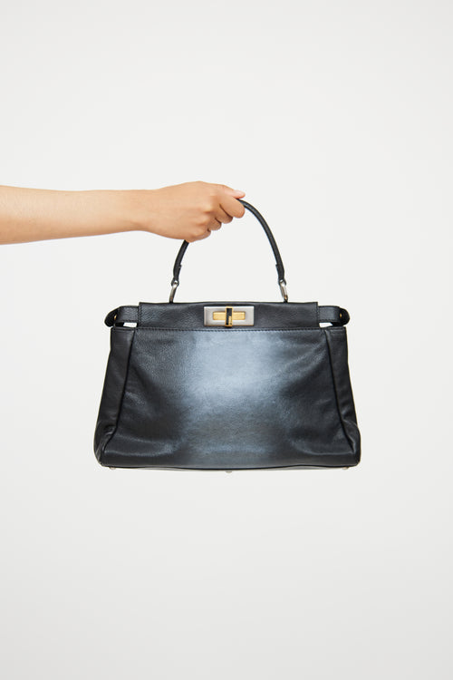 Fendi Black & Grey Ombre Peekaboo Bag