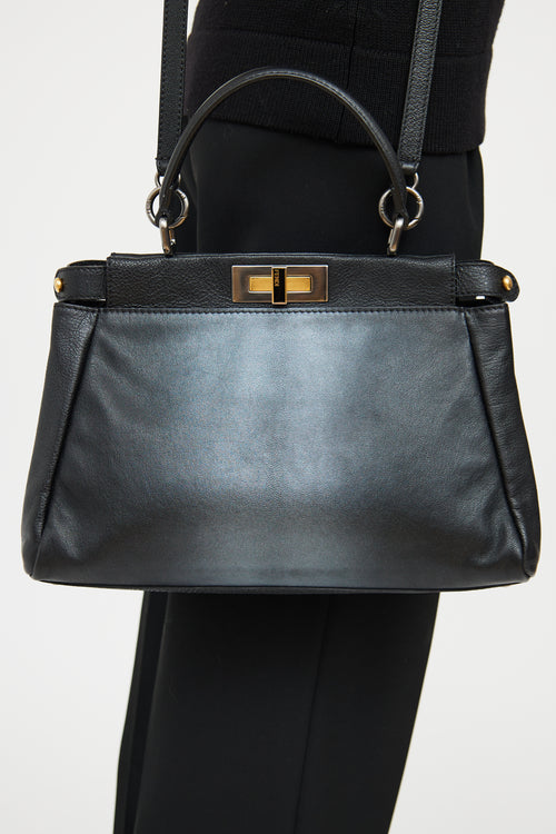 Fendi Black & Grey Ombre Peekaboo Bag