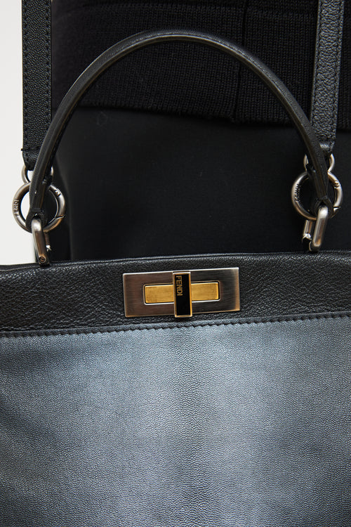 Fendi Black & Grey Ombre Peekaboo Bag