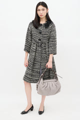 Fendi Grey Leather Borsa Bag