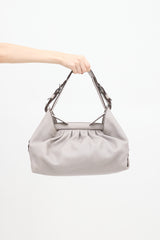 Fendi Grey Leather Borsa Bag