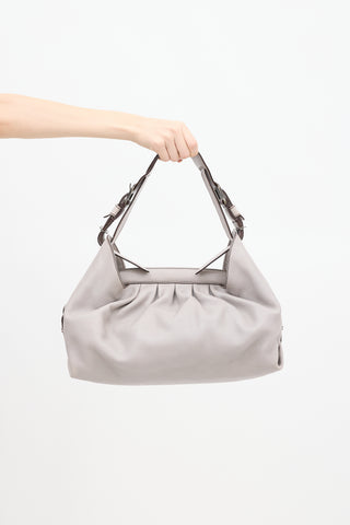 Fendi Grey Leather Borsa Bag
