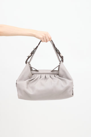 Fendi Grey Leather Borsa Bag