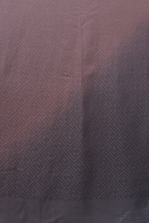 Fendi Grey & Multicolor Ombre Silk Zucca Monogram Shawl