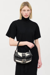 Fendi Wool Knit Baguette Bag