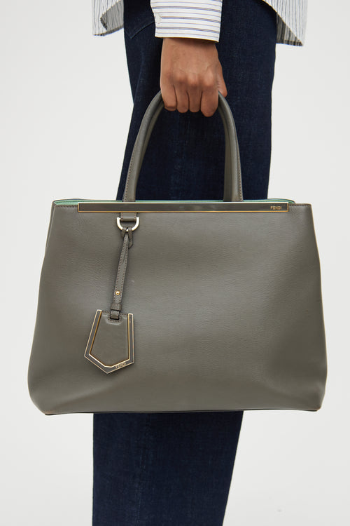 Fendi Grey 2 Jours Tote Bag