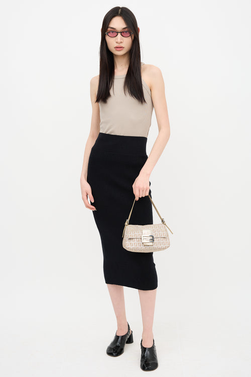 Fendi Jacquard Mamma Baguette Bag