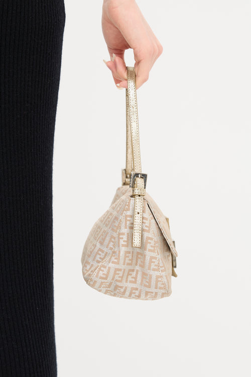 Fendi Jacquard Mamma Baguette Bag