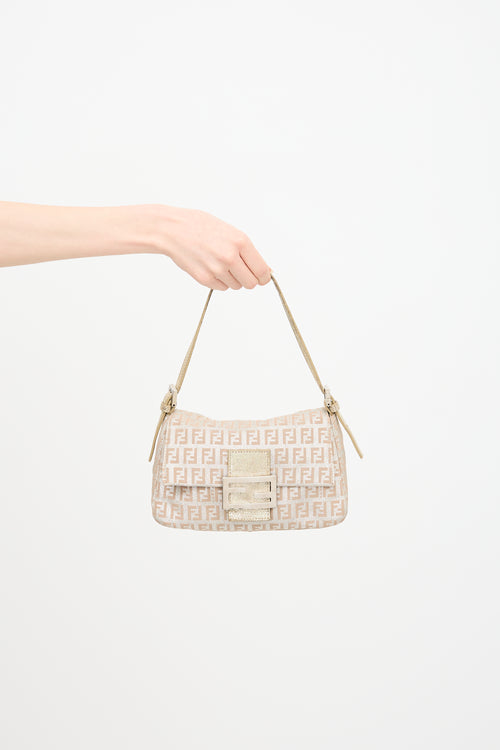 Fendi Jacquard Mamma Baguette Bag