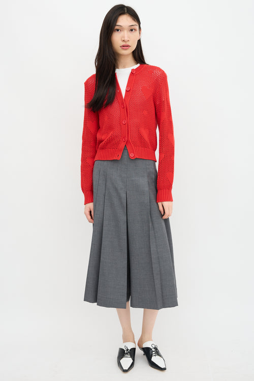 Fendi Knit Heart Cardigan