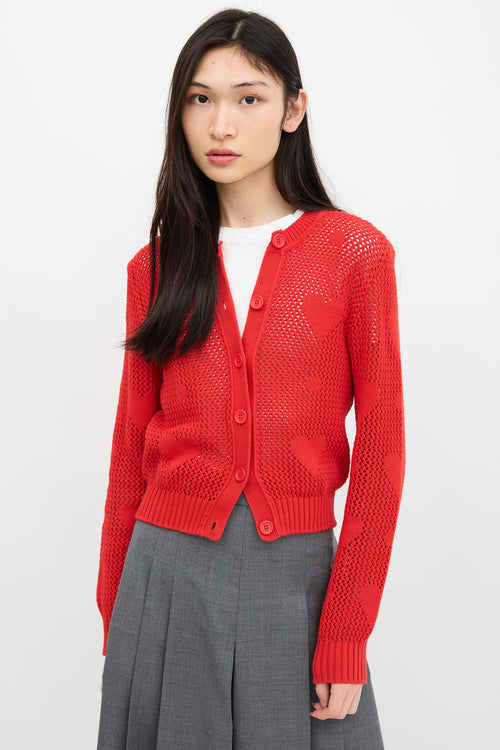 Fendi Knit Heart Cardigan