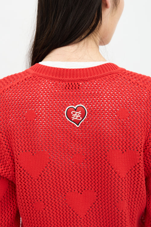 Fendi Knit Heart Cardigan