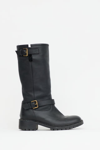 Fendi Leather Biker Boot