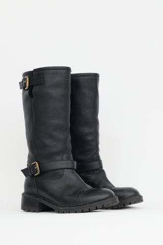 Fendi Leather Biker Boot