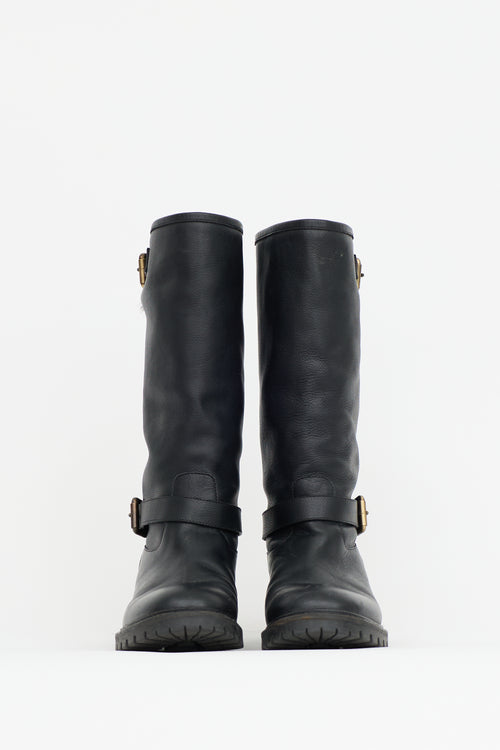 Fendi Leather Biker Boot