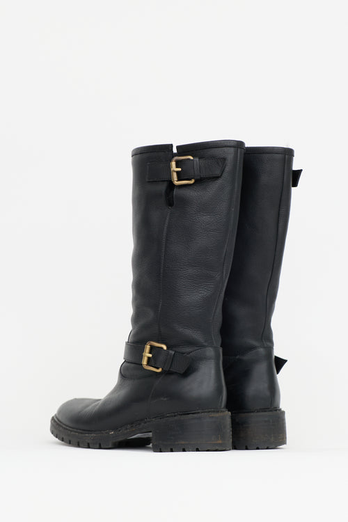 Fendi Leather Biker Boot