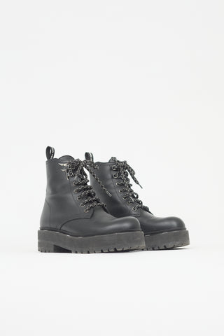 Fendi Leather FFreedom Biker Boot