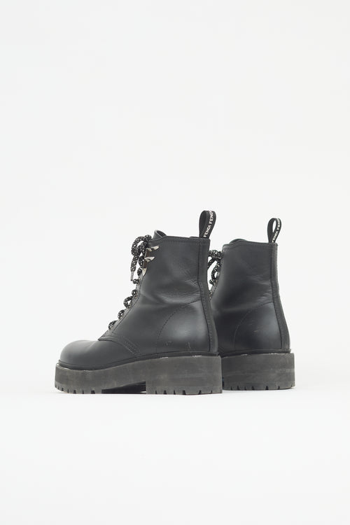 Fendi Leather FFreedom Biker Boot
