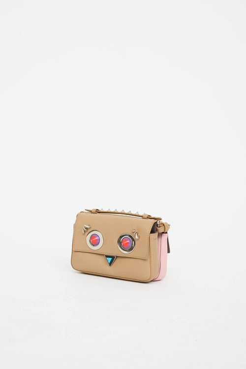 Fendi Leather Monster Crossbody Bag