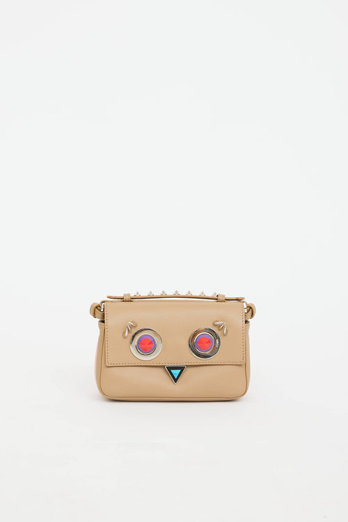 Fendi Leather Monster Crossbody Bag