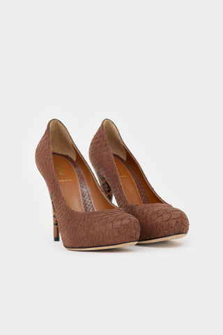 Fendi Leather Platform  Pump