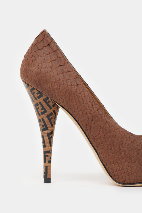 Fendi Leather FF Platform Pump