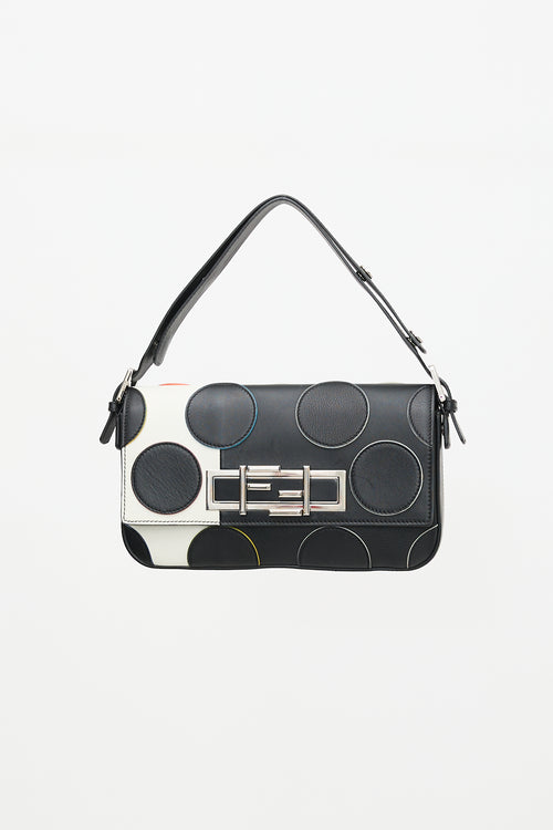 Fendi Leather Polka Dot Baguette Bag
