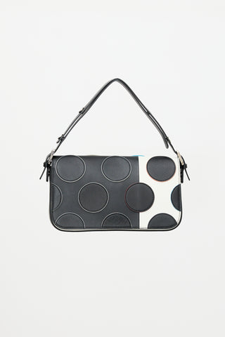 Fendi Leather Polka Dot Baguette Bag