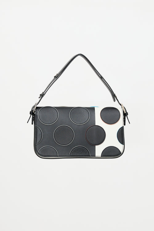 Fendi Leather Polka Dot Baguette Bag