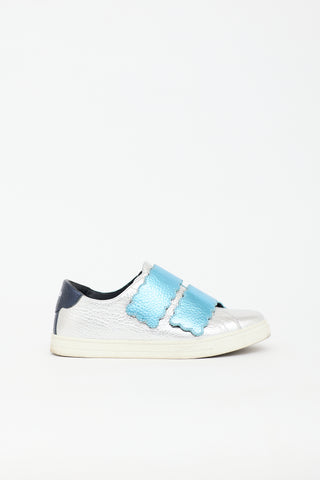 Fendi Leather Scalloped Sneaker