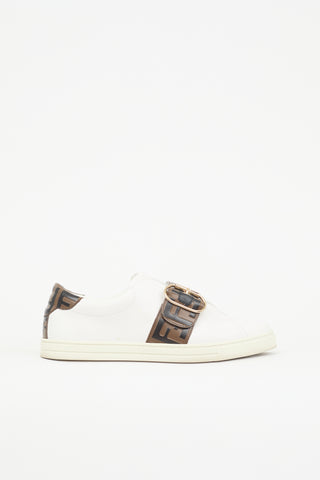 Fendi Leather FF Buckle Sneaker