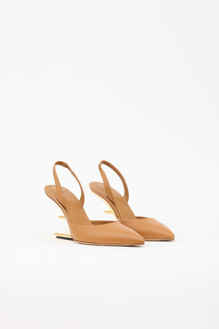 Fendi Leather First Slingback Heel