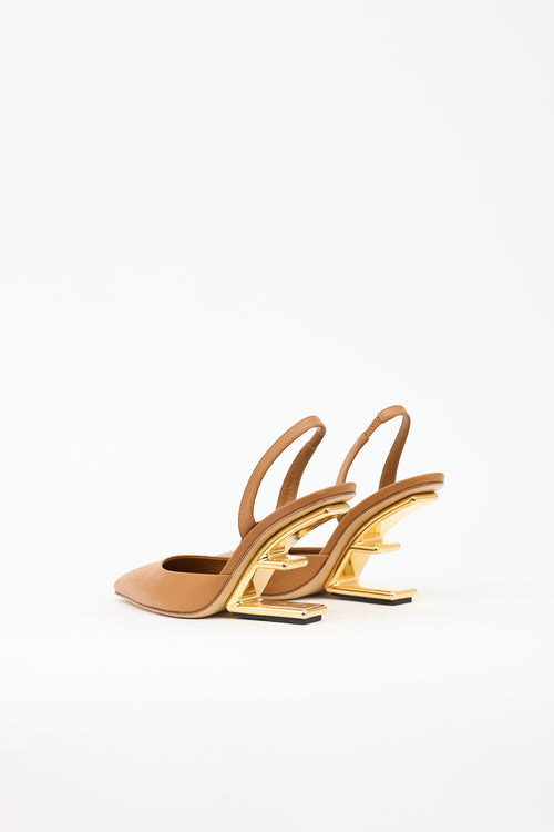Fendi Leather First Slingback Heel