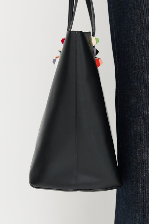 Fendi Leather Large Roll Tote Bag