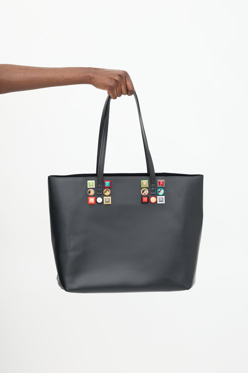 Fendi Leather Large Roll Tote Bag