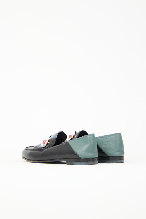 Fendi Leather Monster Loafer