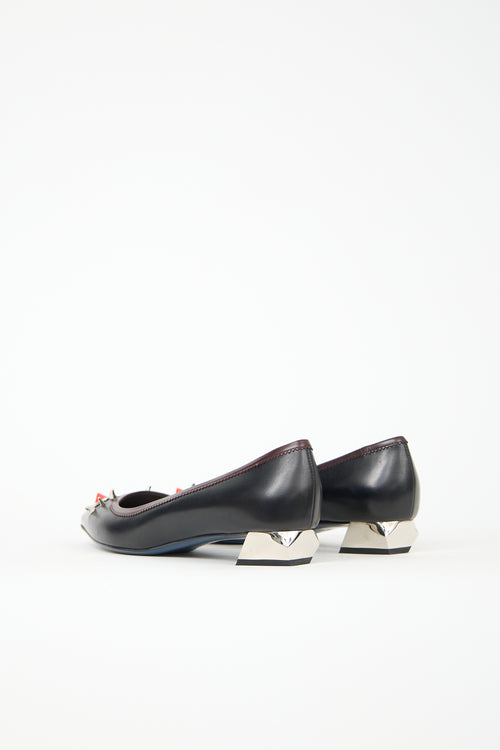 Fendi Leather Monster Pump