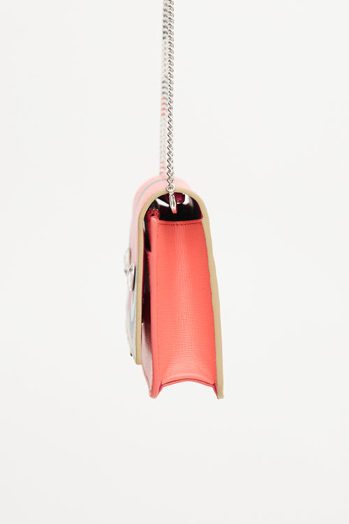 Fendi Leather Monster Wallet On Chain Bag
