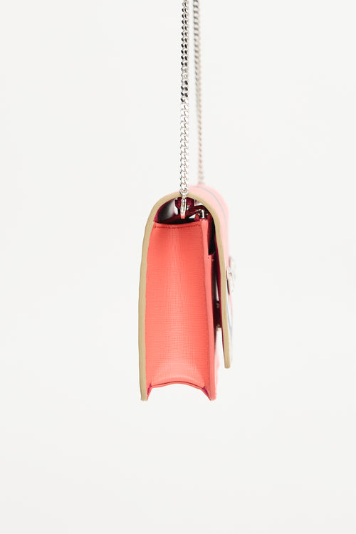 Fendi Leather Monster Wallet On Chain Bag