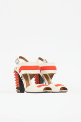 Fendi Leather Studded Polifonia Sandal