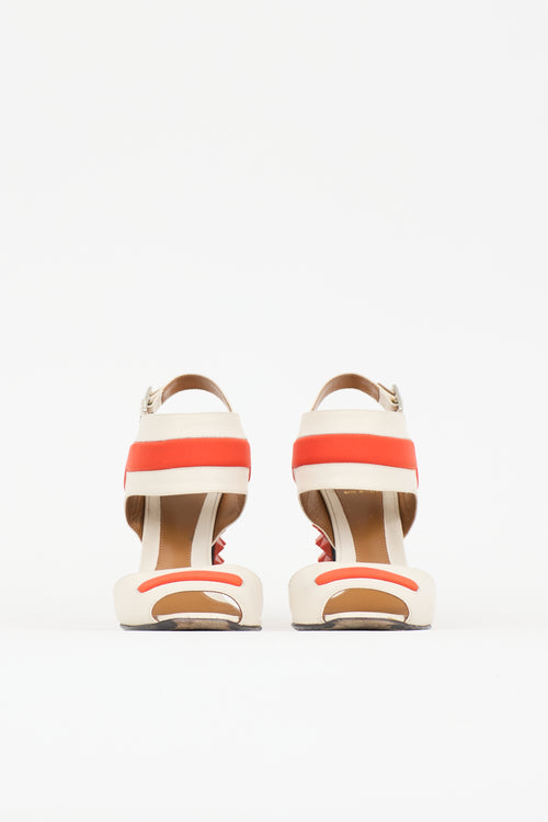 Fendi Leather Studded Polifonia Sandal