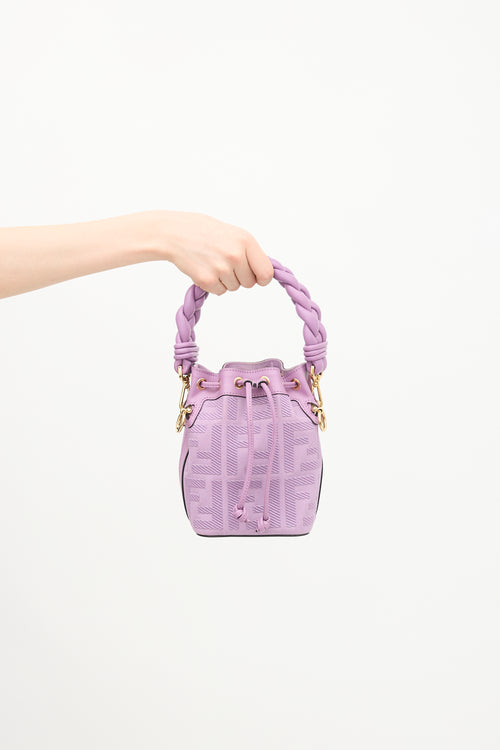 Fendi Leather & Canvas Mon Tresor Bucket Bag