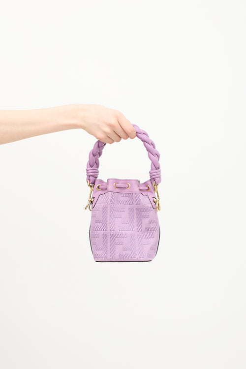 Fendi Leather & Canvas Mon Tresor Bucket Bag