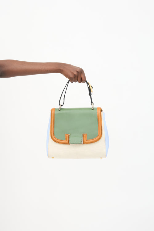 Fendi Leather & Canvas Silvana Bag