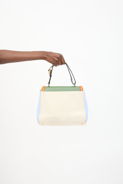 Fendi Leather & Canvas Silvana Bag