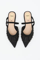 Fendi Mesh Pointed Toe Mule