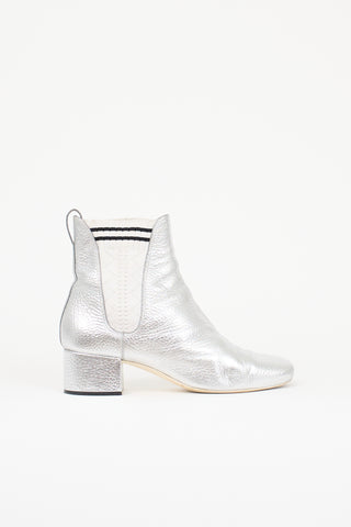 Fendi Metallic Leather Chelsea Boot